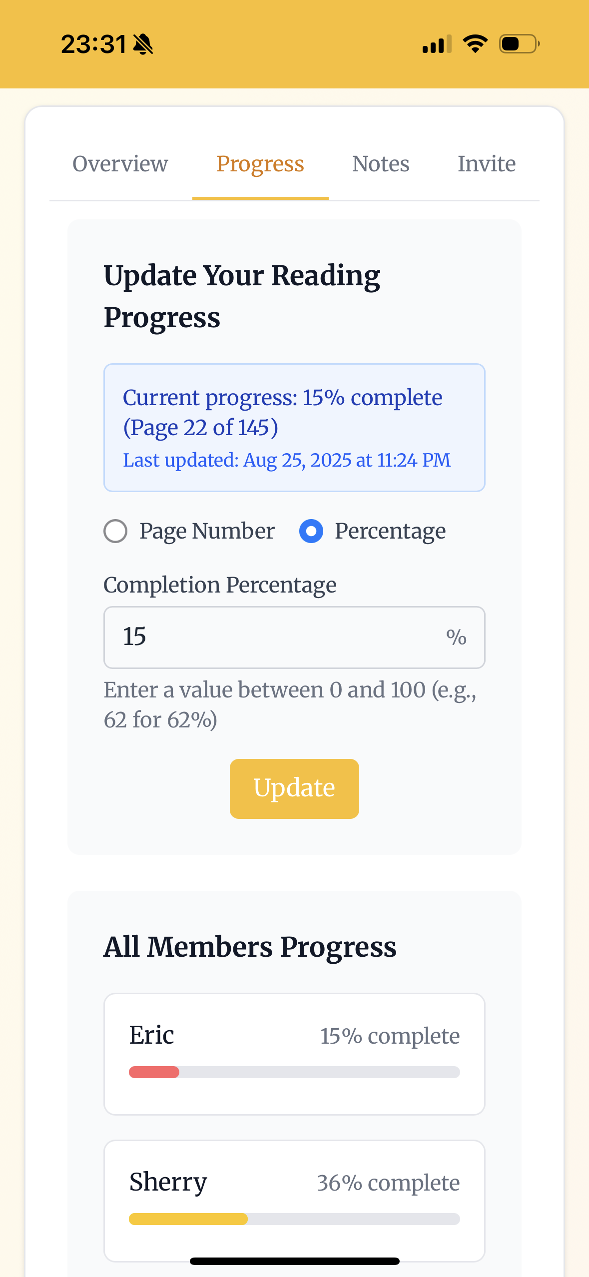 2. Update Reading Progress